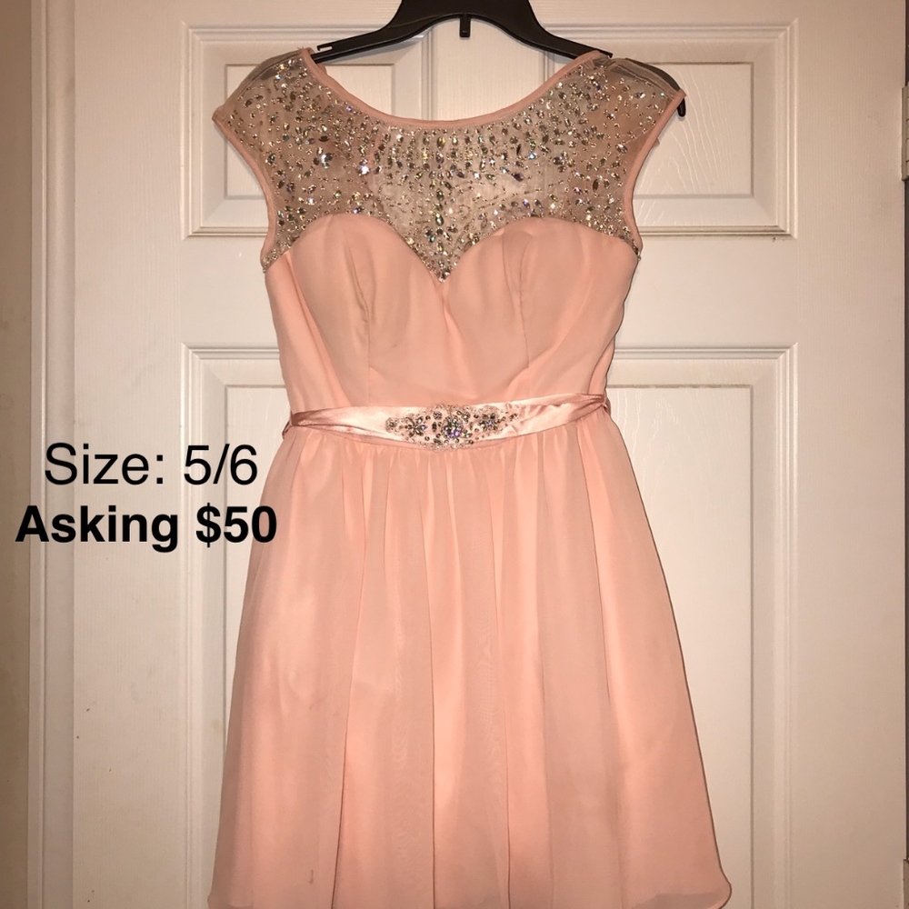 Peach Homecoming dress